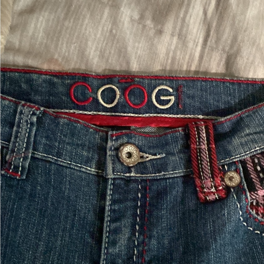 Coogi Denim Jeans with Red Accents